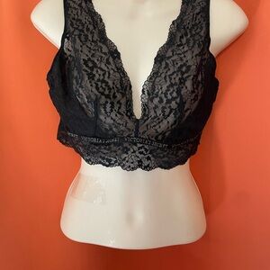 Victoria's Secret Black Lace Plunge Bralette